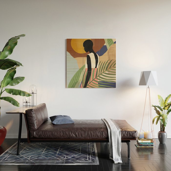Tropical Girl 2 Wood Wall Art Gallery Image 2