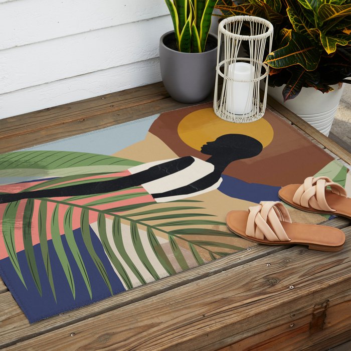 Tropical Girl 2 Outdoor Rug Gallery Image 2
