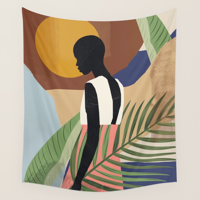 Tropical Girl 2 Wall Tapestry Gallery Image 4