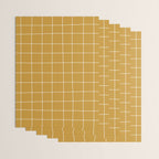 Hand Drawn Grid Golden Wrapping Paper Gallery Image 3