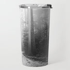 Redwood Forest Adventure Black and White - Nature Photography Travel Mug Gallery Image 2