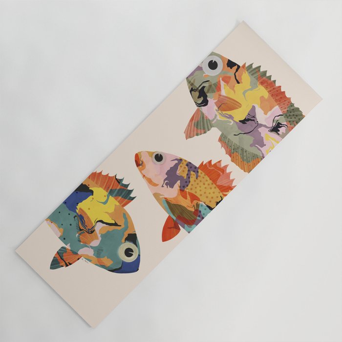 Fish collage Yoga Mat Gallery Image 1