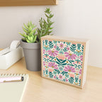 Pretty Floral - Lilac, Turquoise, Pink Mini Art Print Gallery Image 2
