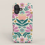 Pretty Floral - Lilac, Turquoise, Pink iPhone Case Gallery Image 1