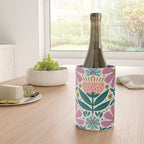 Pretty Floral - Lilac, Turquoise, Pink Wine Chiller Gallery Image 4