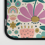 Pretty Floral - Lilac, Turquoise, Pink Laptop Sleeve Gallery Image 3