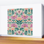 Pretty Floral - Lilac, Turquoise, Pink Wall Mural Gallery Image 2