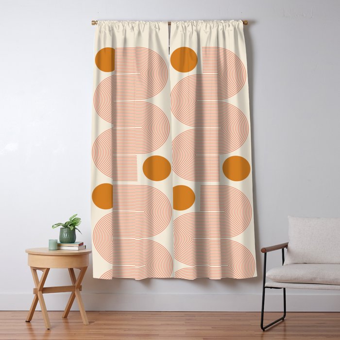 Abstraction_SUN_LINE_ART_Minimalism_002 Window Curtain Gallery Image 5