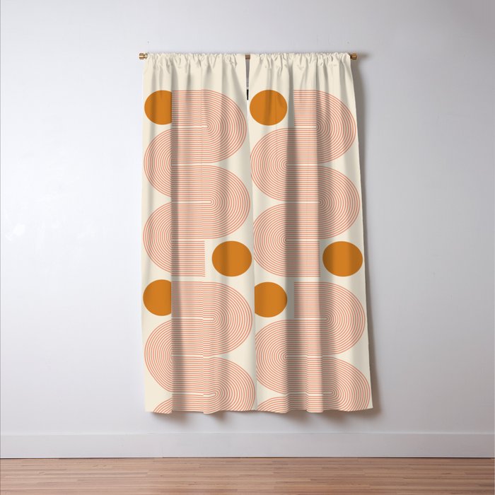 Abstraction_SUN_LINE_ART_Minimalism_002 Window Curtain Gallery Image 3