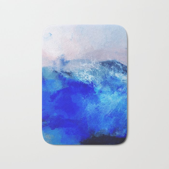 ocean blue abstract waterworld Bath Mat Gallery Image 1