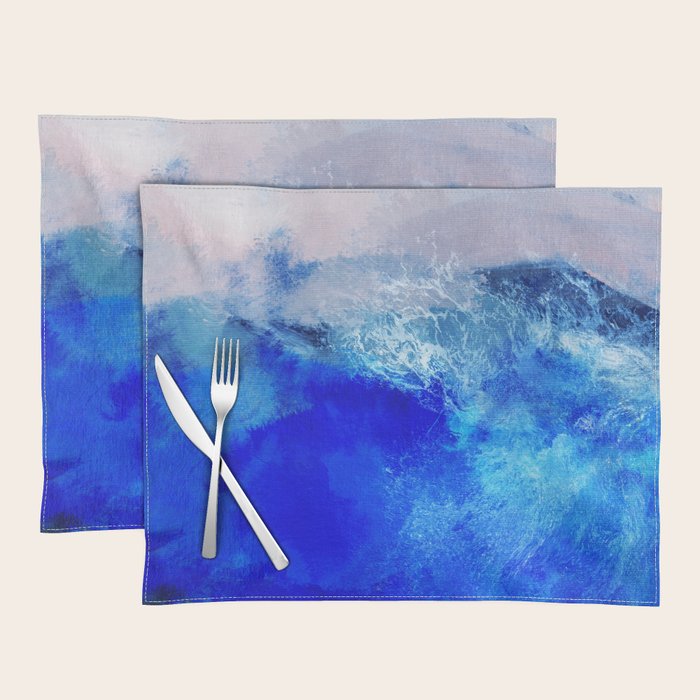ocean blue abstract waterworld Placemat Gallery Image 1