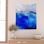ocean blue abstract waterworld Wall Tapestry Gallery Image 2
