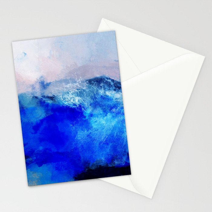 ocean blue abstract waterworld Stationery Card Gallery Image 2