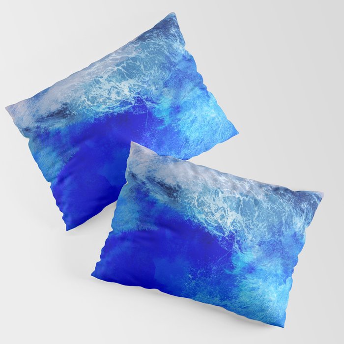 ocean blue abstract waterworld Pillow Sham Gallery Image 3