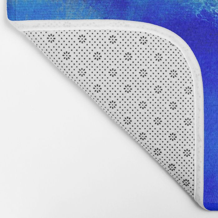 ocean blue abstract waterworld Bath Mat Gallery Image 2