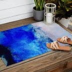 ocean blue abstract waterworld Outdoor Rug Gallery Image 2