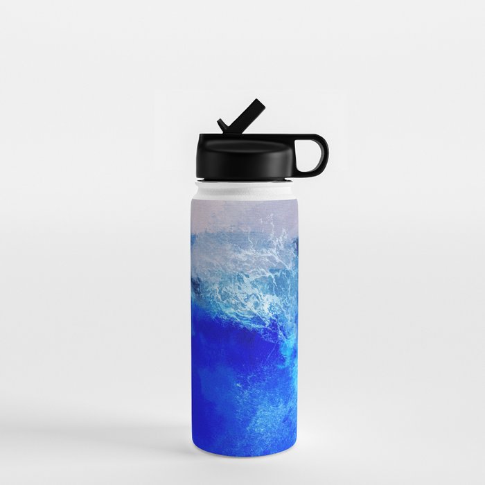 ocean blue abstract waterworld Water Bottle Gallery Image 1