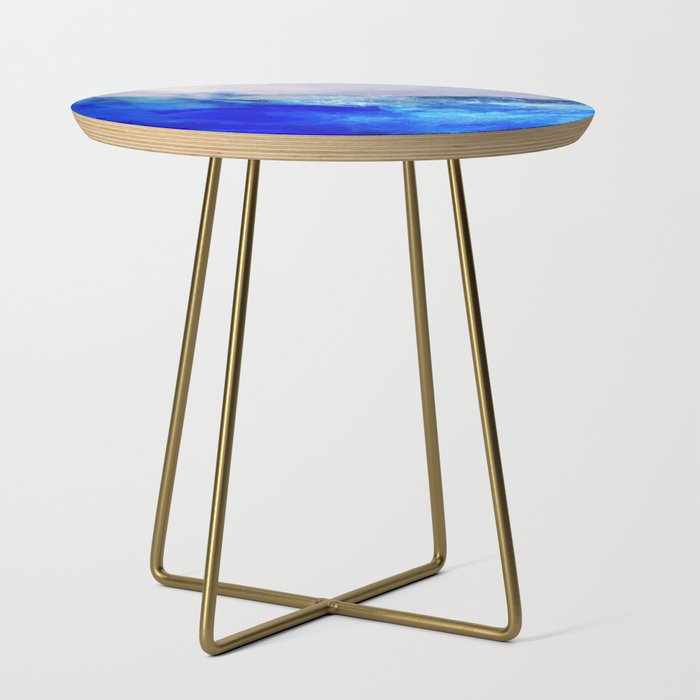 ocean blue abstract waterworld Side Table Gallery Image 1