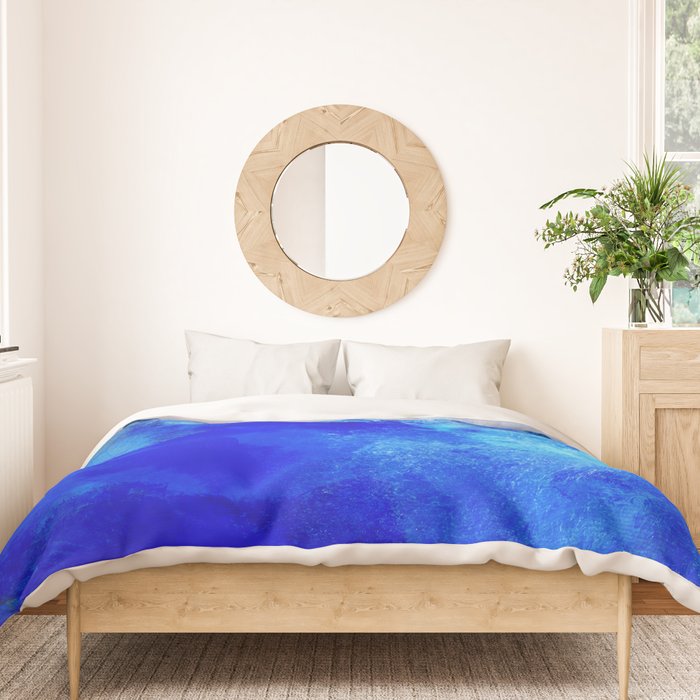 ocean blue abstract waterworld Duvet Cover Gallery Image 3