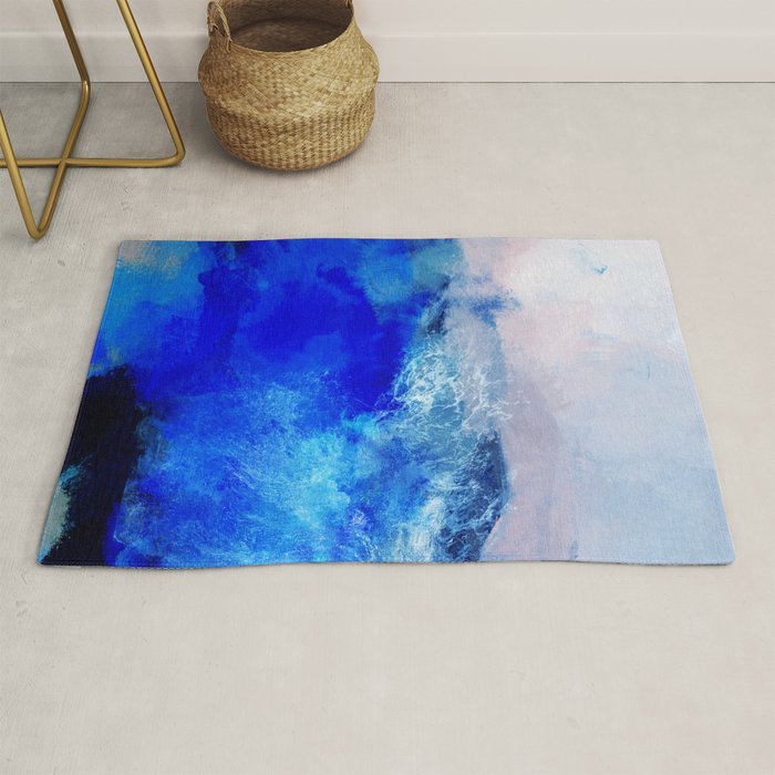 ocean blue abstract waterworld Rug Gallery Image 1