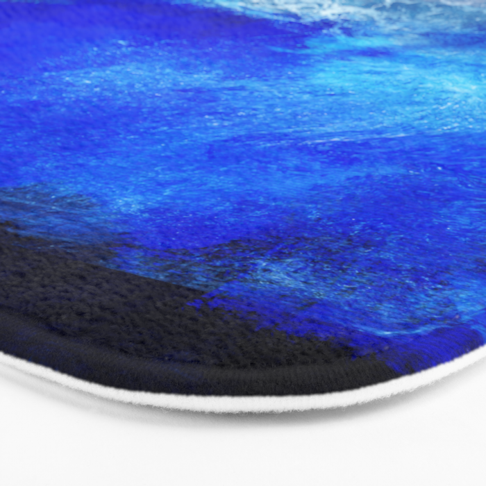 ocean blue abstract waterworld Bath Mat Gallery Image 3