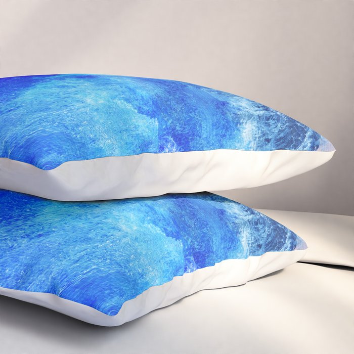 ocean blue abstract waterworld Pillow Sham Gallery Image 3