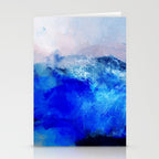 ocean blue abstract waterworld Stationery Card Gallery Image 2
