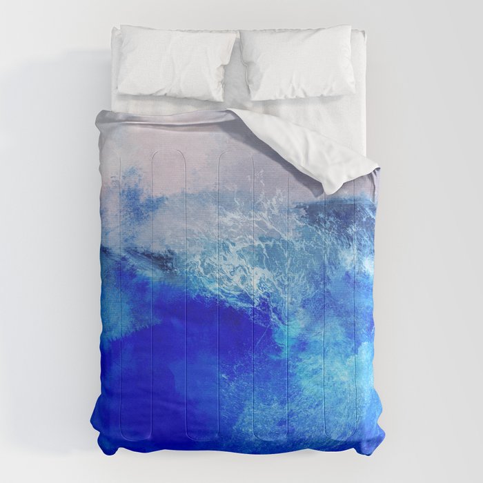 ocean blue abstract waterworld Comforter Gallery Image 6