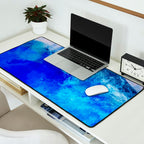 ocean blue abstract waterworld Desk Mat Gallery Image 2