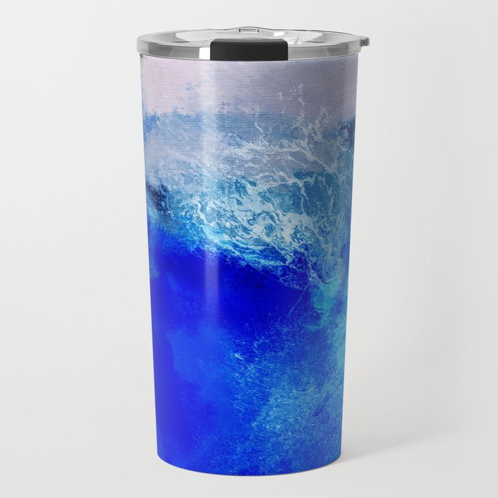 ocean blue abstract waterworld Travel Mug Gallery Image 1