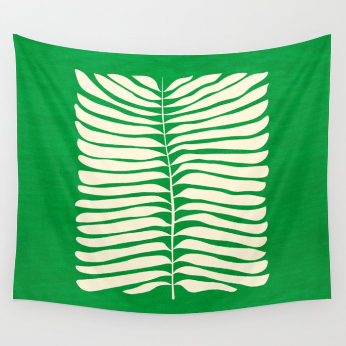JAZZ FERNS 04 | Pine Green Matisse Edition Wall Tapestry Gallery Image 4