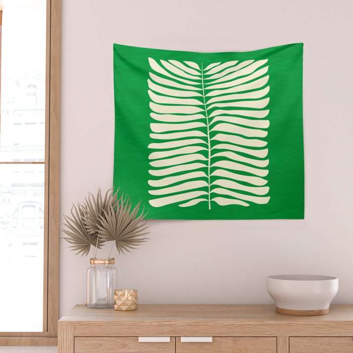 JAZZ FERNS 04 | Pine Green Matisse Edition Wall Tapestry Gallery Image 2