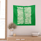JAZZ FERNS 04 | Pine Green Matisse Edition Wall Tapestry Gallery Image 2