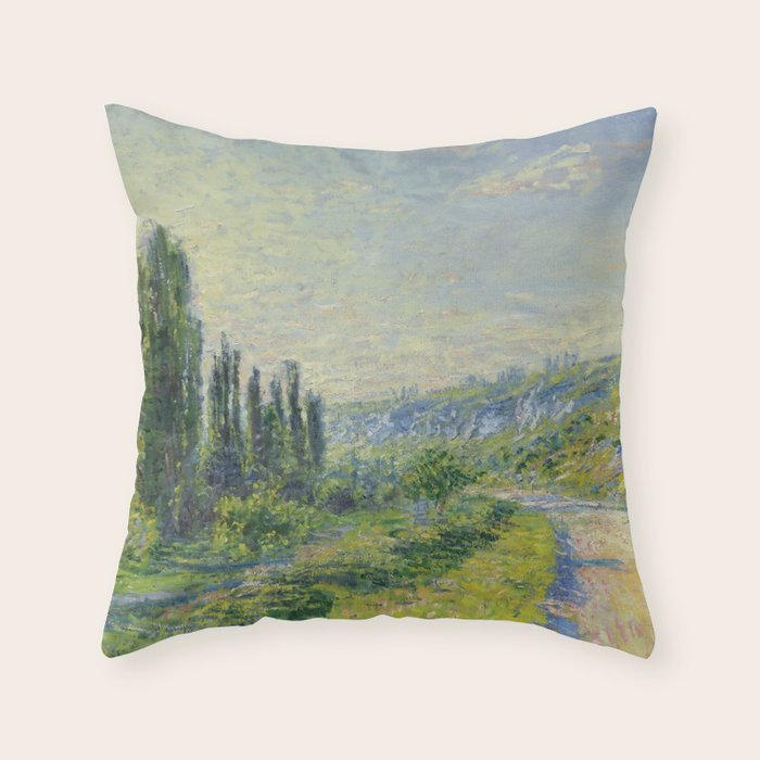 Claude Monet "The Road to Vétheuil" (1880) Throw Pillow Gallery Image 1