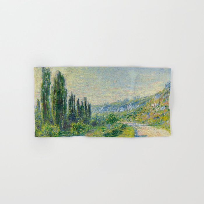 Claude Monet "The Road to Vétheuil" (1880) Bath Towel Gallery Image 1
