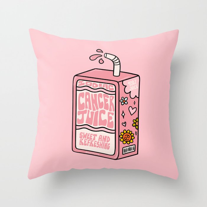 Cancer Zodiac Juice Box Throw Pillow Gallery Image 6