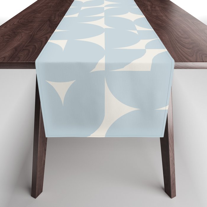 Contemporary Geometric Shapes - Soft Blue Table Runner Gallery Image 1