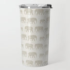 elephant march - beige Travel Mug Gallery Image 2