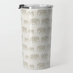 elephant march - beige Travel Mug Gallery Image 3