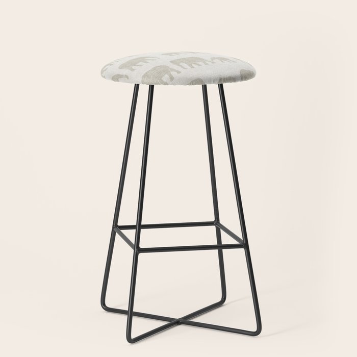 elephant march - beige Stool Gallery Image 1