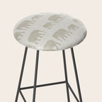 elephant march - beige Stool Gallery Image 2