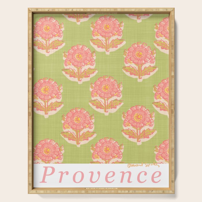 French Country Sunflower in Olive Serving Tray Gallery Image 1