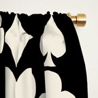 Card Suit Motifs I Black and White Window Curtain Gallery Image 2