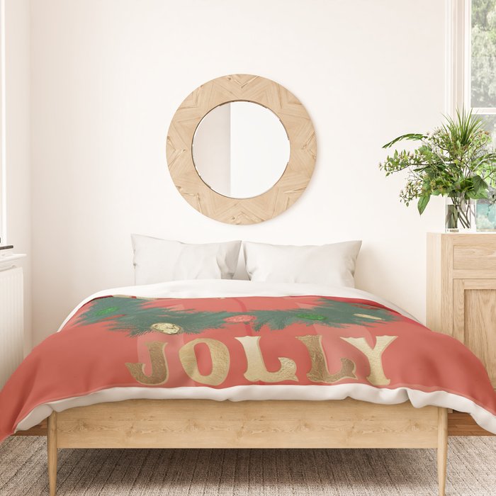 Holly Jolly Garland Duvet Cover Gallery Image 3