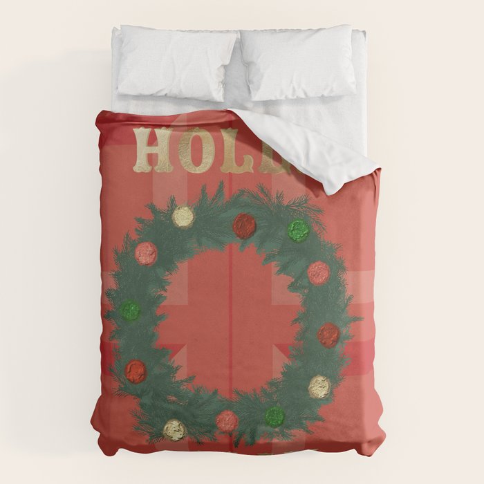Holly Jolly Garland Duvet Cover Gallery Image 1