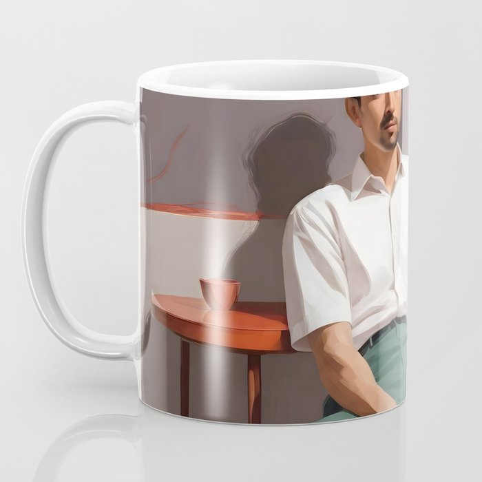 Dolce Far Niente, The sweetness of doing nothing, man sitting idle living in the moment, slow living calm peace of mind, positivity mindset slow down Coffee Mug Gallery Image 3