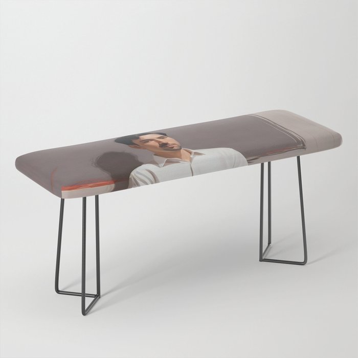 Dolce Far Niente, The sweetness of doing nothing, man sitting idle living in the moment, slow living calm peace of mind, positivity mindset slow down Bench Gallery Image 1