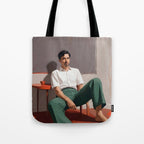 Dolce Far Niente, The sweetness of doing nothing, man sitting idle living in the moment, slow living calm peace of mind, positivity mindset slow down Tote Bag Gallery Image 1