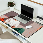 Dolce Far Niente, The sweetness of doing nothing, man sitting idle living in the moment, slow living calm peace of mind, positivity mindset slow down Desk Mat Gallery Image 2