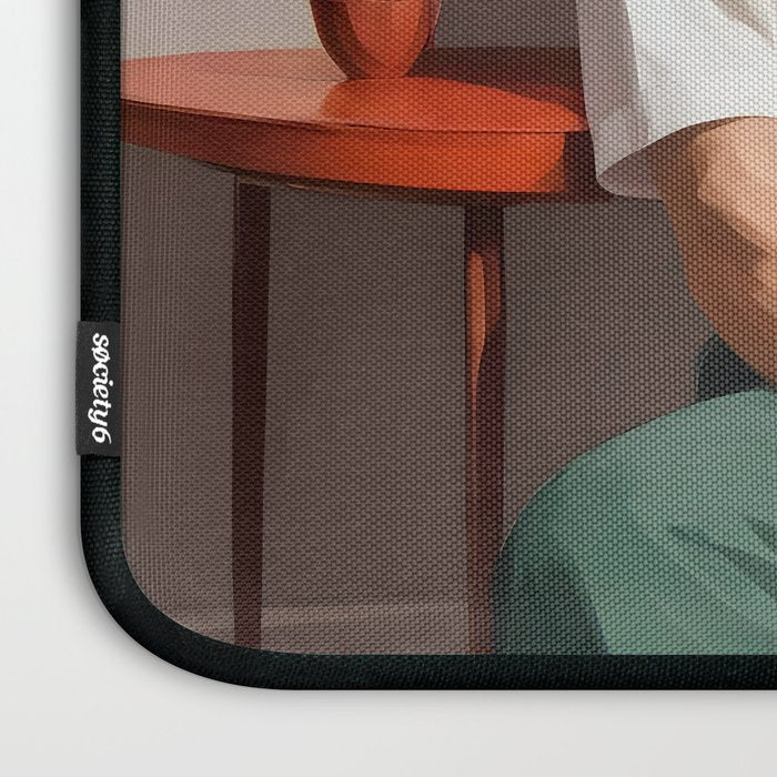 Dolce Far Niente, The sweetness of doing nothing, man sitting idle living in the moment, slow living calm peace of mind, positivity mindset slow down Laptop Sleeve Gallery Image 3
